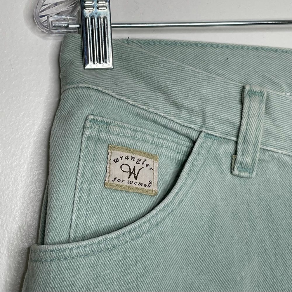 Wranglers for Her VTG cotton light aqua green color denim mom‎ jeans high waist - Picture 3 of 6